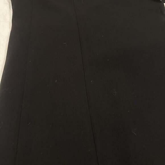 Calvin Klein Sleeveless Wrap Office Dress | Black & White Gold Accent | Size 12 - Picture 15 of 16